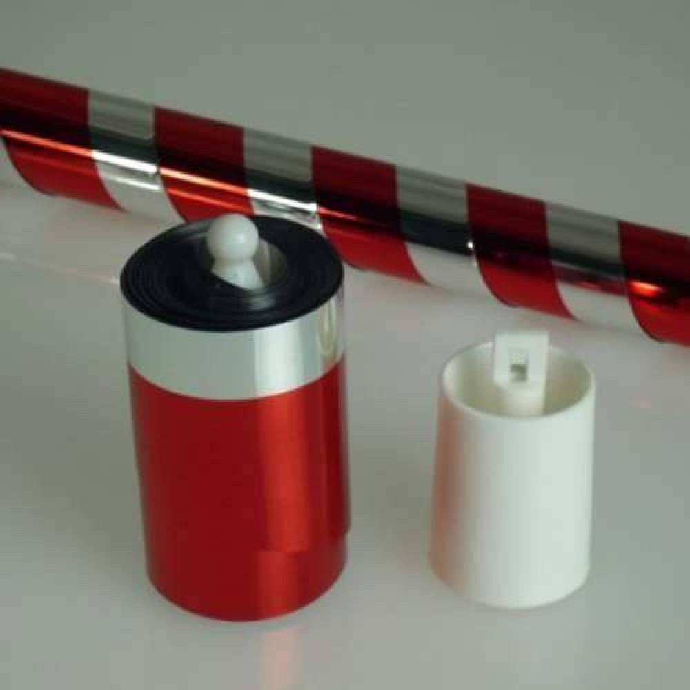 Bastone a sparizione in plastica - Rosso & Silver