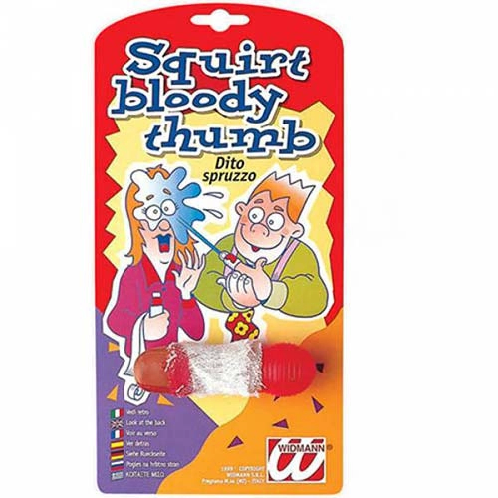 Dito insanguinato a spruzzo