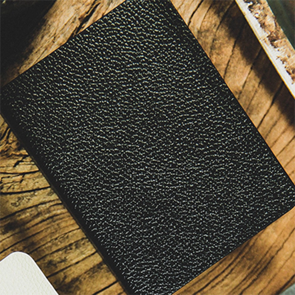 Litchi Grain Leather Clip (Black) by TCC - portamonete