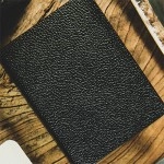 Litchi Grain Leather Clip (Black) by TCC - portamonete