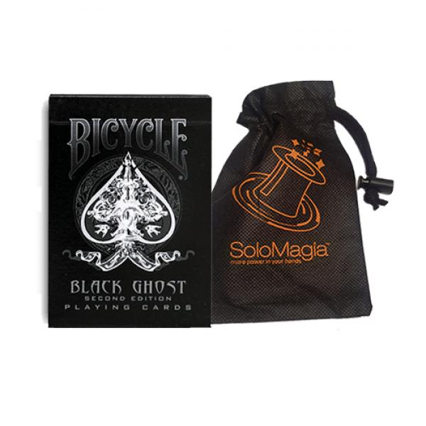 Mazzo di carte Bicycle Black Ghost by Ellusionist - con SOLOMAGIA Card Bag