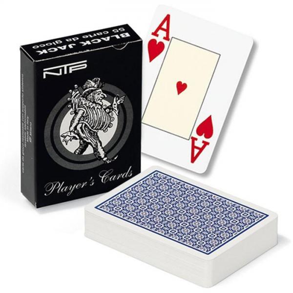 Mazzo di carte NTP Long Life Black Jack Blu PVC - formato poker plastica