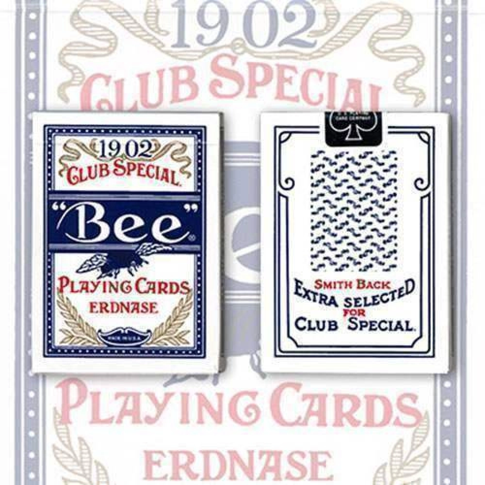 Mazzo di carte Erdnase 1902 Bee Playing Cards - Blue Smith No. 2 Back (Cambric Finish) - Limited Edition by Conjuring Arts