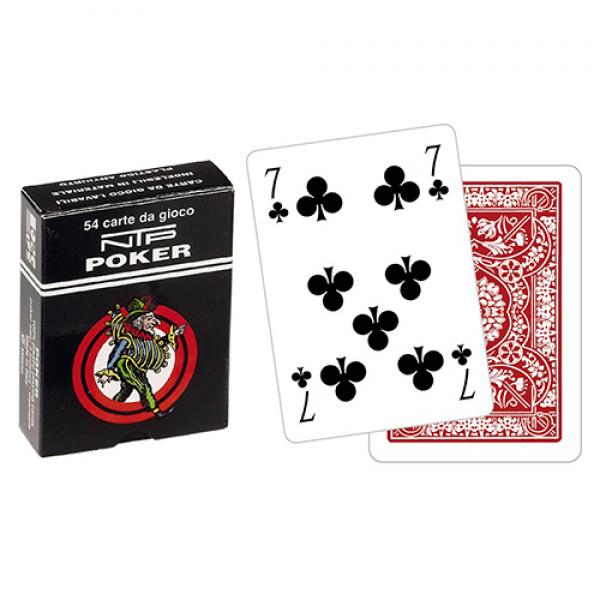 Mazzo di carte NTP Long Life Rosso PVC  - formato poker plastica
