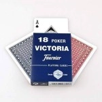 Mazzo di carte Fournier N.18 Victoria (standard index) - dorso blu