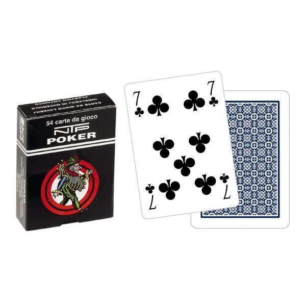 Mazzo di carte NTP Blu Long Life PVC - formato poker plastica