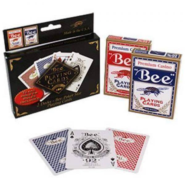 Mazzi di carte Bee - Poker Premium casino - Confezione di 2 mazzi