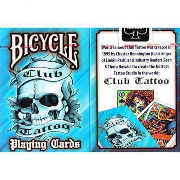 Mazzo di carte Bicycle Club Tattoo Blue