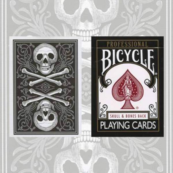 Bicycle Skull and Bones Deck (Black) - Cambric finish by Conjuring Arts Research Center