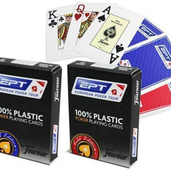 Mazzo di carte Fournier EPT 100% Plastic - dorso b...