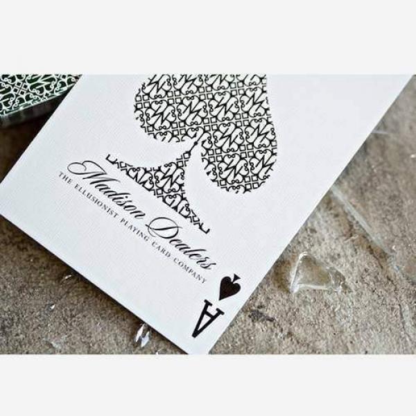 Mazzo di carte Madison Dealers Marked - Erdnase Green by Ellusionist