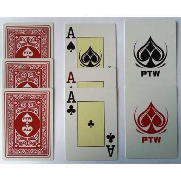 Mazzo di carte PTW - 100% plastica - dorso rosso