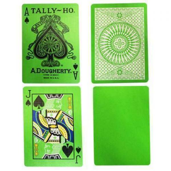 Mazzo di carte Tally Ho Reverse Circle back (Green) Limited Ed. by Aloy Studios