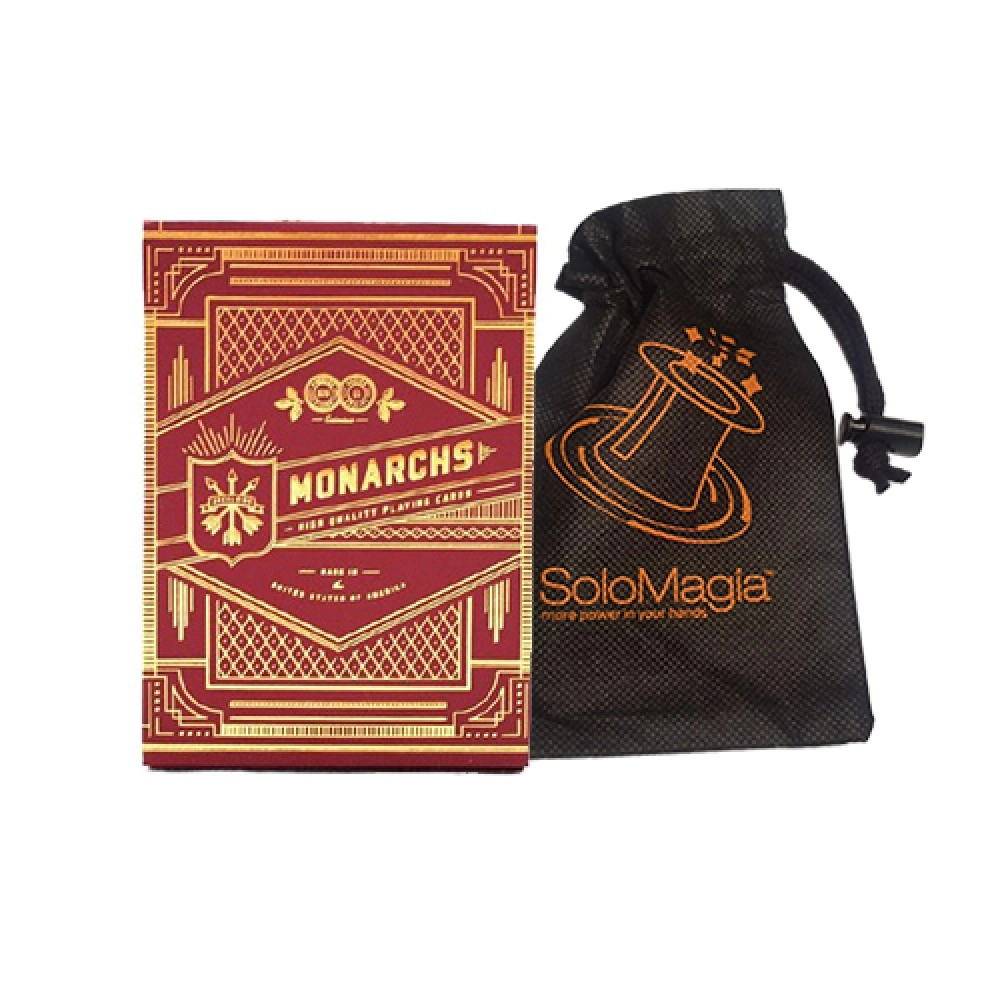 Mazzo di carte Monarchs Playing Cards (Red) by Theory 11 - con SOLOMAGIA Card Bag