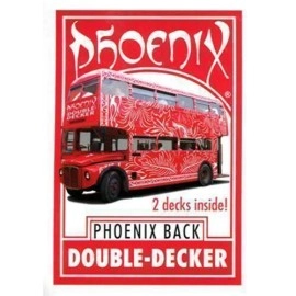 Mazzo di Carte Large Index Phoenix Double Decker a faccia bianca (due mazzi rossi)