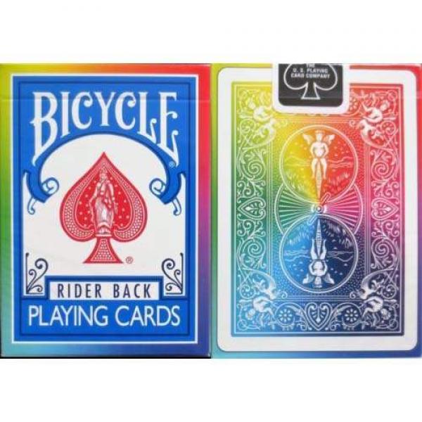 Mazzo di carte Bicycle - Rainbow V2 rider back