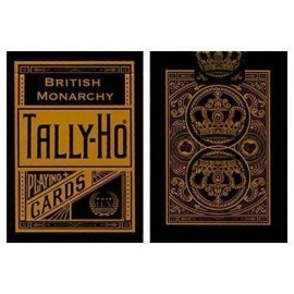 Mazzo di carte Tally Ho British Monarchy - Black - by LUX Playing Cards