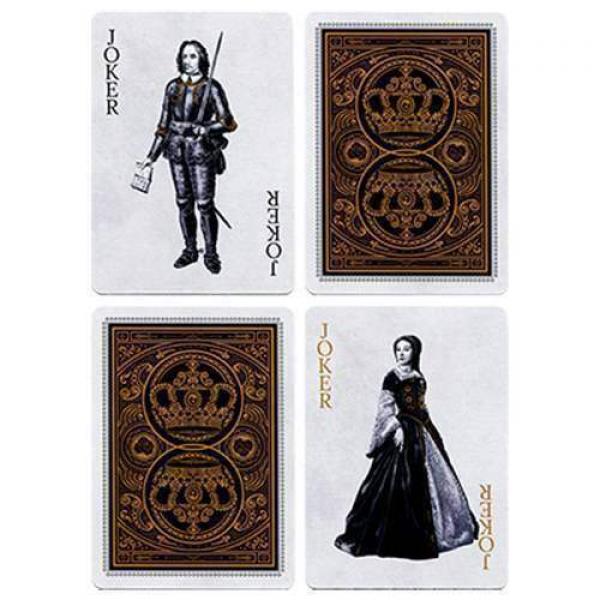 Mazzo di carte Tally Ho British Monarchy Playing Cards - Black - by LUX Playing Cards
