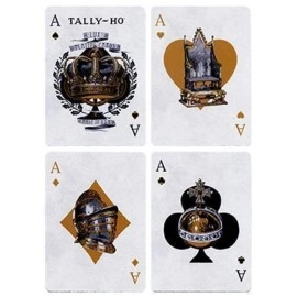 Mazzo di carte Tally Ho British Monarchy - Black - by LUX Playing Cards
