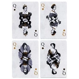 Mazzo di carte Tally Ho British Monarchy - Black - by LUX Playing Cards