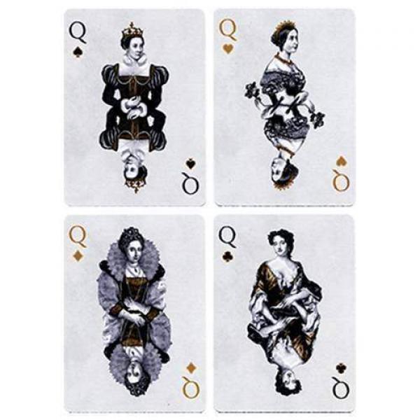 Mazzo di carte Tally Ho British Monarchy Playing Cards - Black - by LUX Playing Cards