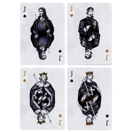 Mazzo di carte Tally Ho British Monarchy - Black - by LUX Playing Cards