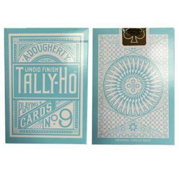 Mazzo di carte Tally Ho Reverse Circle back (Mint Blue) Limited Ed. by Aloy Studios