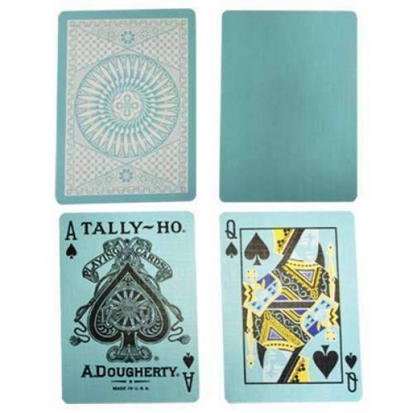 Mazzo di carte Tally Ho Reverse Circle back (Mint Blue) Limited Ed. by Aloy Studios