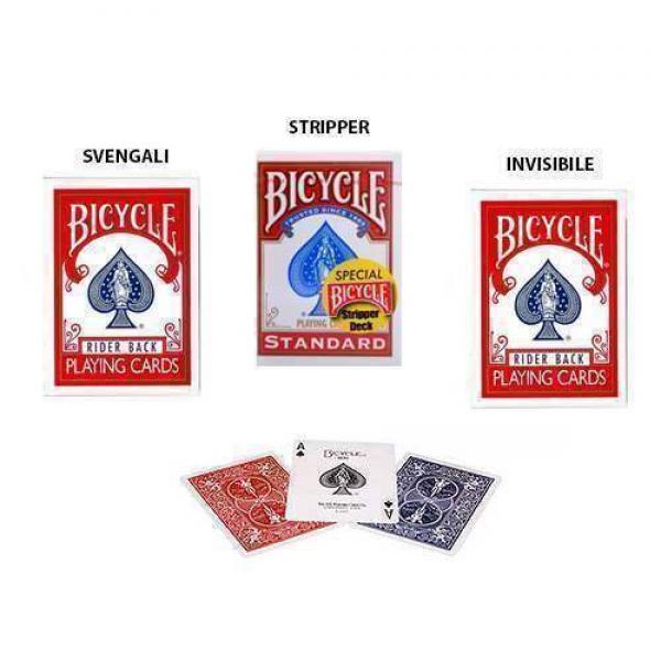 Mazzi di carte Bicycle Trio del Mago - dorsi rosso