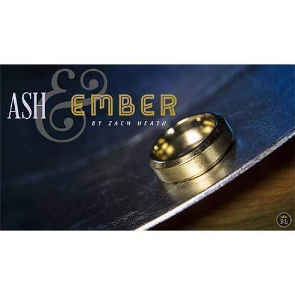 Ash and Ember Gold Beveled Ring Size 8 (2 Anelli diametro 18,2 mm) by Zach Heath