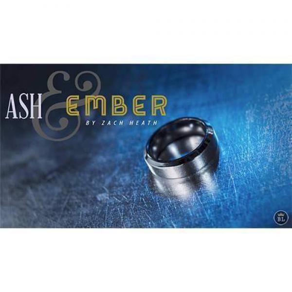Ash and Ember Silver Beveled Ring Size 11 (2 Anelli diametro 20,6 mm) by Zach Heath