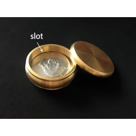 Buddha Slot Box Half Dollar - ottone