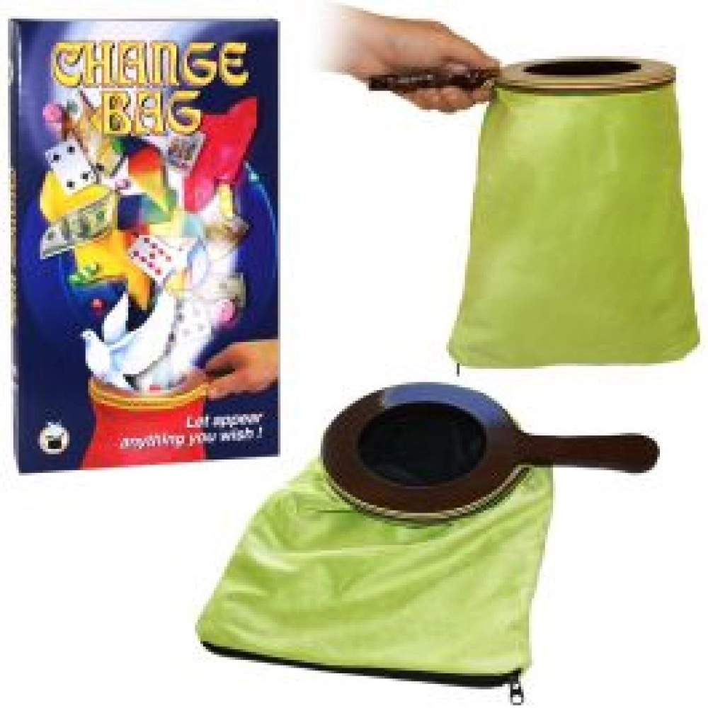 Sacchetto scambi - Con doppio scambio e cerniera manico in legno - Verde