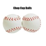 Chop Cup Balls White Leather  - 1 Inch (Set of 2) by Leo Smetsers