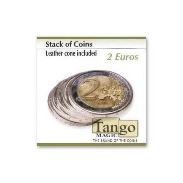 Stack of coins (leather cone included) by Tango Magic - 2 Euro