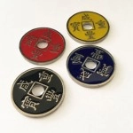 Moneta cinese (Xianfeng, Half Dollar Size, Giallo)