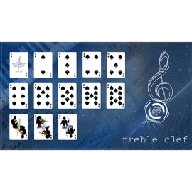 Mazzo di carte Treble Clef (Blue) Playing Cards