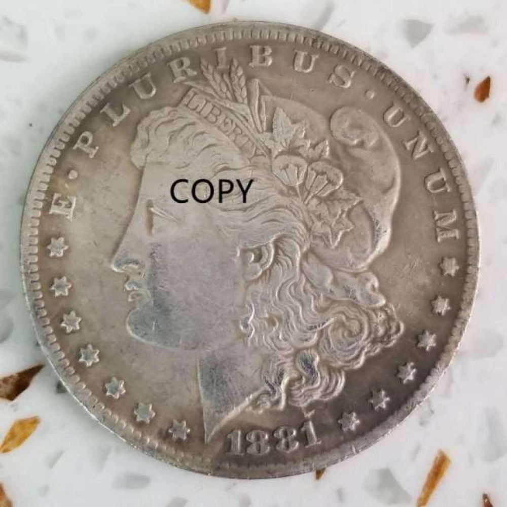 1881-American S Morgan Coin Replica collezione di monete Commemorative da un dollaro