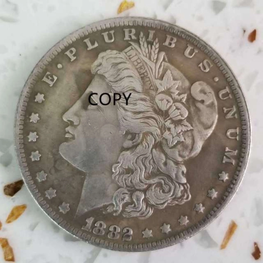 1882-American S Morgan Coin Replica collezione di monete Commemorative da un dollaro