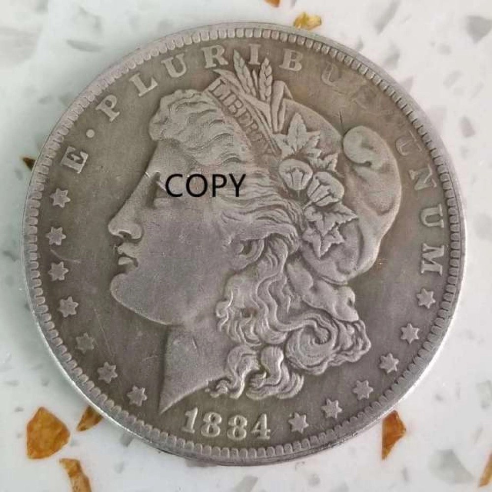 1884-American S Morgan Coin Replica collezione di monete Commemorative da un dollaro