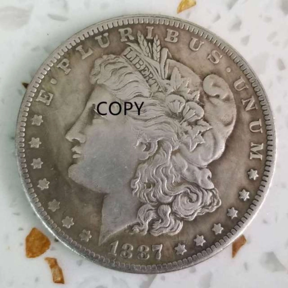 1887-American S Morgan Coin Replica collezione di monete Commemorative da un dollaro