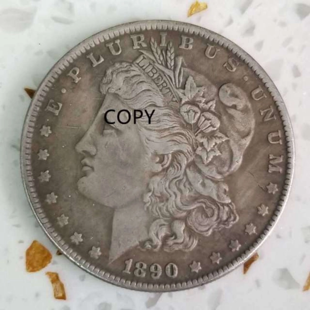 1890-American S Morgan Coin Replica collezione di monete Commemorative da un dollaro