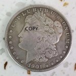1901-American S Morgan Coin Replica collezione di monete Commemorative da un dollaro