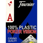 Mazzo di Carte Fournier Plastic Playing Cards Large Pips (Blu)
