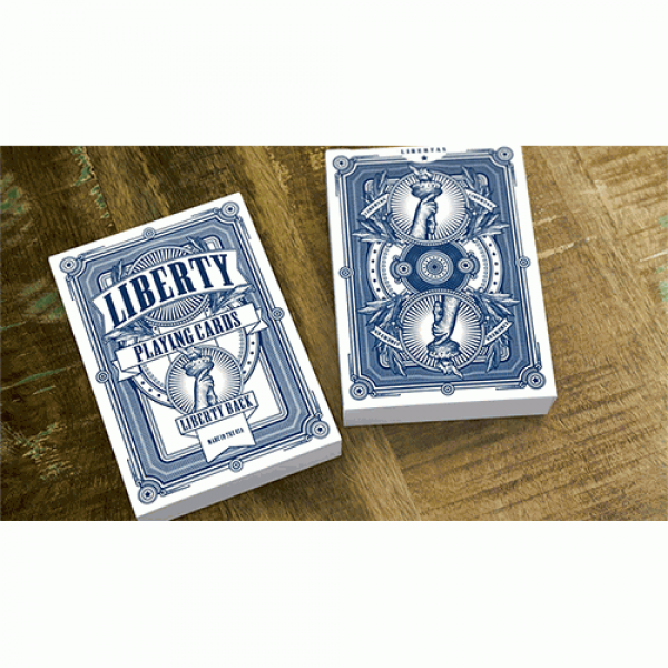 Mazzo di carte Liberty Playing Cards (Blue) by Jackson Robinson and Gamblers Warehouse