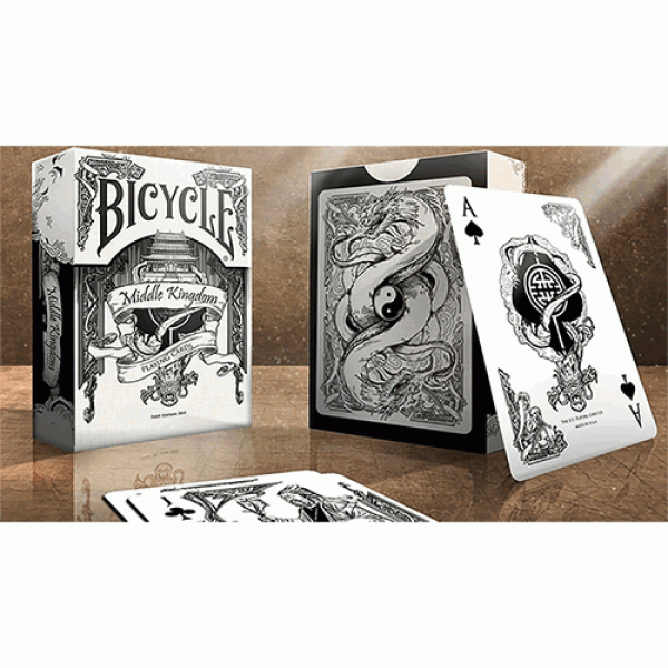 Mazzo di carte Bicycle Middle Kingdom (White)  Playing Cards Printed by US Playing Card Co