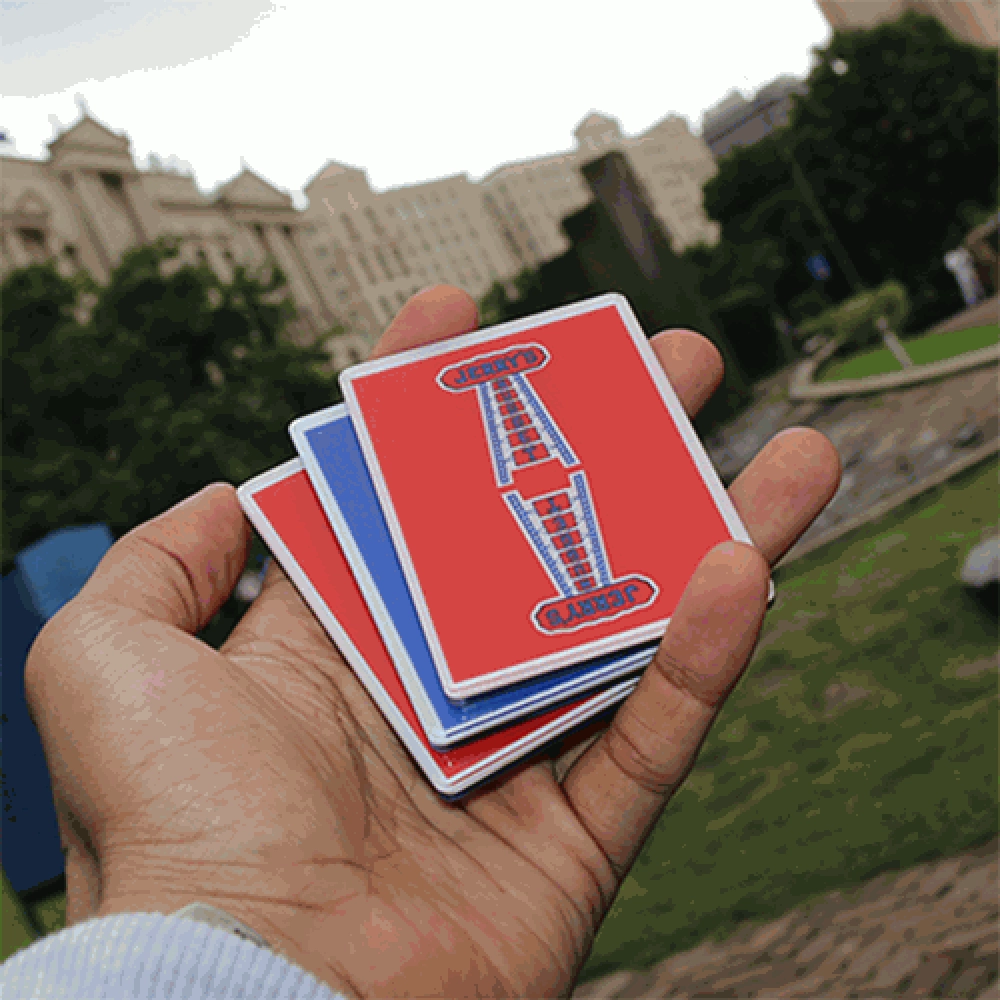 Jerry Nugget Cardistry Trainers (Red Double Backer) by Magic Encarta - Set di 5 pezzi