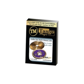 Dollar Size Shell Chinese Coin (Purple) by Tango Magic (CH028)
