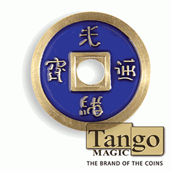 Dollar Size Chinese Coin (Blue and Yellow) by Tango