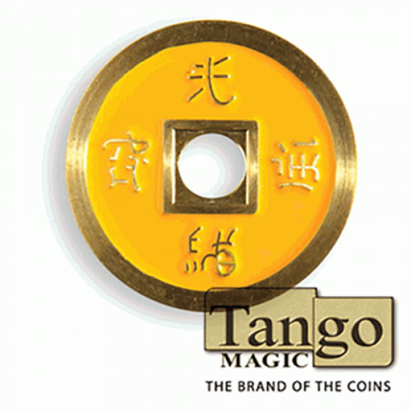 Dollar Size Chinese Coin (Yellow and Red) by Tango